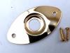 ELECTRIC GUITAR OVAL JACK PLATE GOLD